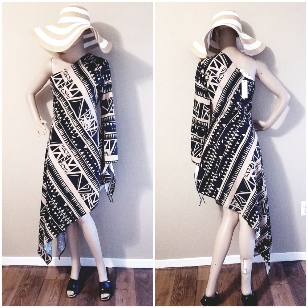 NWT Aztec Asymmetrical Dress